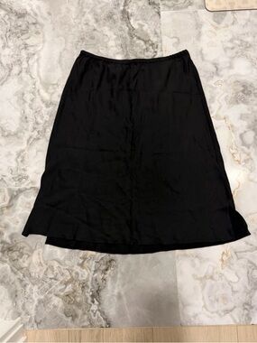 Rosenthal Black Midi A-Line Skirt with Gentle Flare